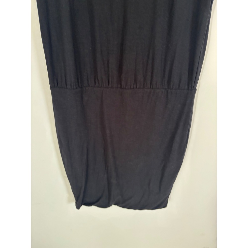 James Perse Standard Black Short Sleeve Drop Waist T-Shirt Dress Size 2 medium - Picture 6 of 8